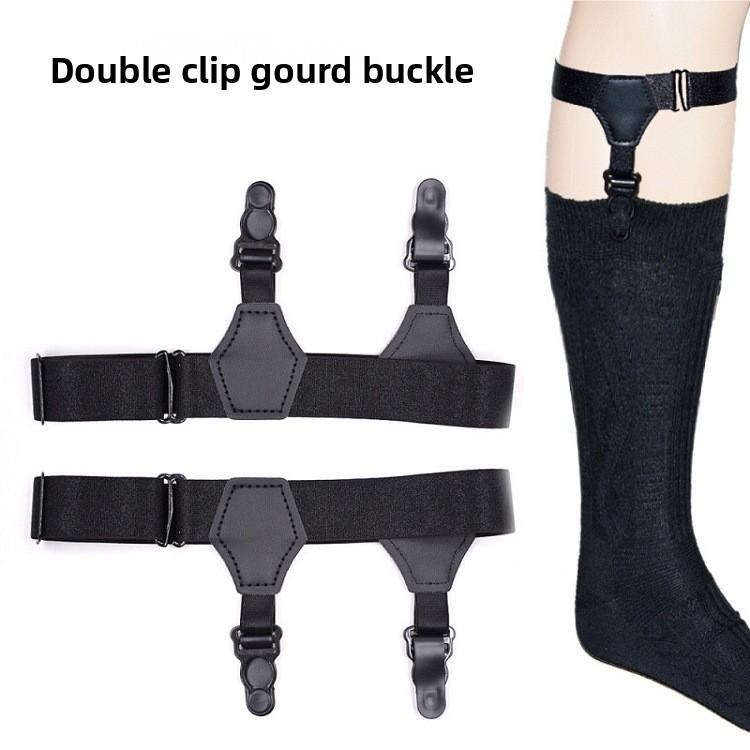 Jarretière Chaussettes JK Femmes Chaussettes Mi-mollet Clip avec Fermoir Métallique pour Tenue Décontractée