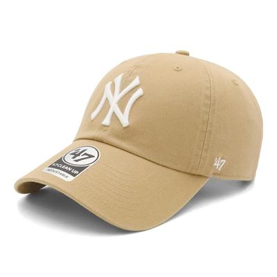 47 CLEAN UP MLB Logo Cap NY Khaki FREE '47brand '47BRAND