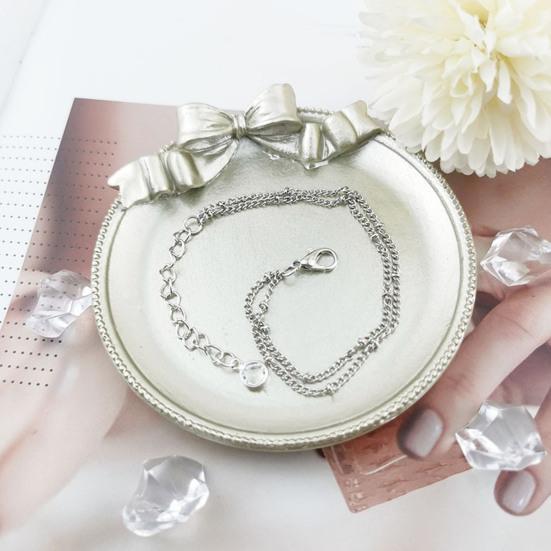 Elegante dubbellaagse kralenkettingarmband met strass ingelegde verstelbare verlengketting Vrouwelijke metalen armband