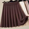 Kurzer Rock für Damen, Herbst und Winter, Halbrock, hohe Taille, A-Linien-Rock, Strickrock, elastische Taille, Regenschirmrock, weiblich