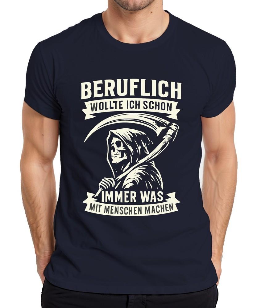 Always Wanted To Do Something With People Grim Reaper Humor Gothic Retr Unisexs Tshirt