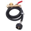 4FT Gas Refill Adapter Hose Universal QCC1 Type1 Gas Tank Refill Hose with Pressure Gauge and Control Valve