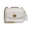 Madison 15 Quilted Flap Chain Leather And Fabric Mini Shoulder Bag Women Bags White 4870-B4HA