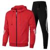 Men's Winter Daily Casual Tracksuit Set Solid Color Hoodies and Drawstring Sweatpants Loose Fit Leisure Sportswear Suit