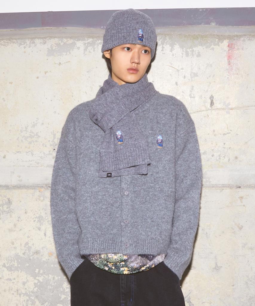 LMC Emb Bear Knit Beanie Black