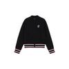 GOXO Classic Logo Wool Knit Zip Up Black