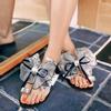 Cool Slippers Women's Bow Big Rhinestone Cover Toe 2025 Outer Wear Fashion Ladies Slippers Polka Dots Korean Version