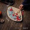 Woven Cattail Fan, Ancient Style Round Fan, Portable Hanfu Chinese Style Woven Fan, High Aesthetic Value, Summer Use