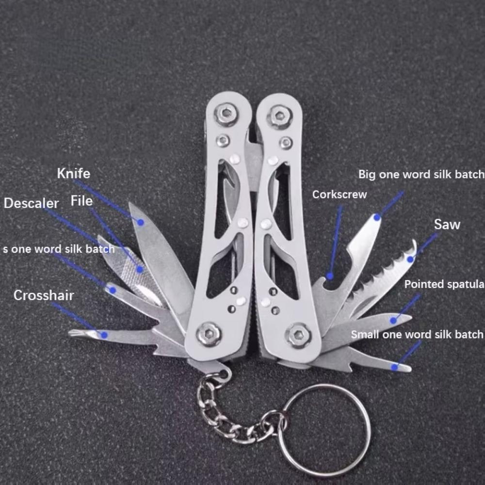Alicates multiherramienta Cuchillo combinado para exteriores Alicates Acero inoxidable Plegable Portátil Multiusos Herramientas de alicates para camping y supervivencia