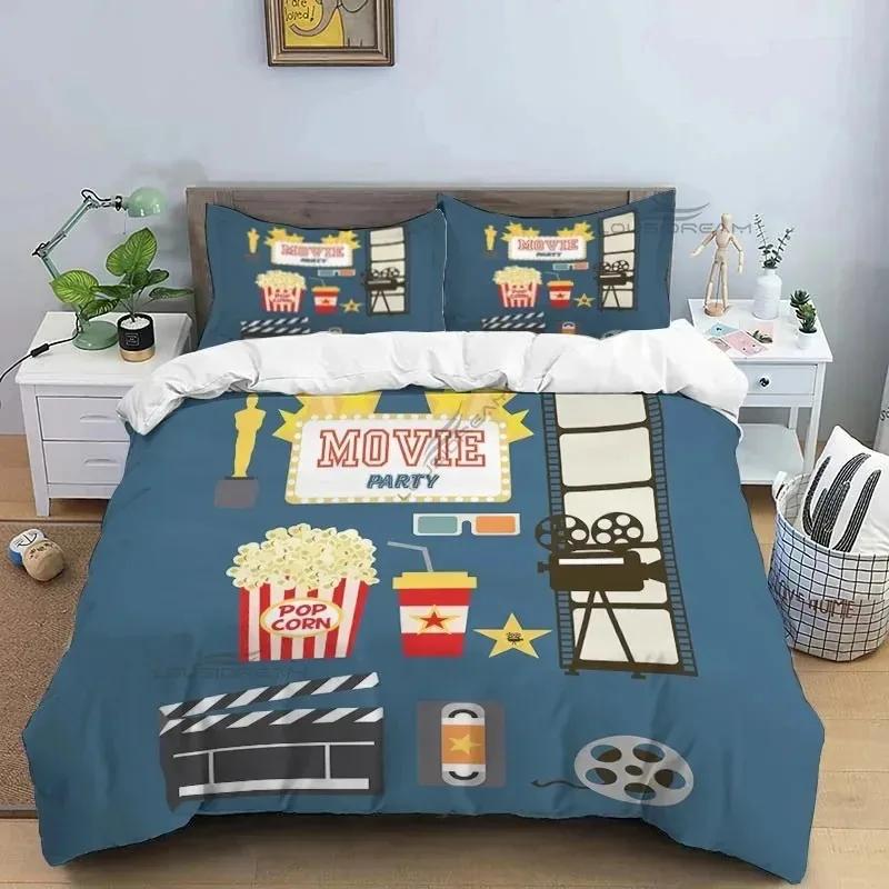 Movie Film Clap Board Comforter Bedding Set King Queen Size Duvet Cover Quilt Pillowcase