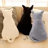 Cuscino Peluche Gatto Super Morbido Design Animale Peluche Colore Unico Bambola Cuscino per Soggiorno