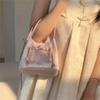 Fairy Core Pink Bucket Bag Purse Women Chinese Style Handle Chic Crossbody Bags Female Harajuku Aesthetic Mini Bag