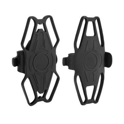 Elastic Silicone Cycling Phone Mount Nonslip Edges Secure for 4-7Inch Smartphones Vibrations Resistance