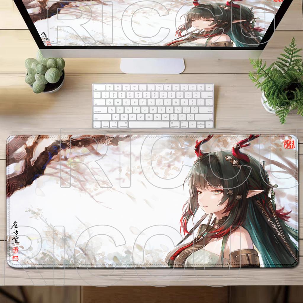 XXL HD Print Anime Girl Zhuang Fangyi Arknights Endfield Mouse Pad Esports Rug Game Rubber Gaming Large PC Accessories Desk Mat