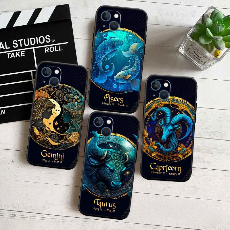 12 Constellation Card New High-End Cover Phone Case for Redmi Note 10 11 12 Pro Max 10S 10C 11S 12S 12C