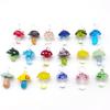 Hand-painted Colorful Mushroom Glass Bead Pendant for DIY Necklaces & Jewelry Accessories