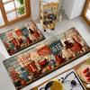 Colorful Coffee Kitchen Rugs and Mats Coffee Breaks Art Kitchen Decor Non-Slip Kitchen Mat for Sink Runner for Laundry Room