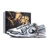 Air Jordan 1 Qi Body Flow Rutschfest Abriebfest Niedrig geschnitten Vintage Basketballschuhe Herren Schwarz Weiß 553558-040(Team626-)