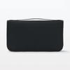 MUJI Pochette de passeport en polyester avec poche transparente x 13 x OHCA3A2S, Noir, Env.. 23,5 2,5 cm,