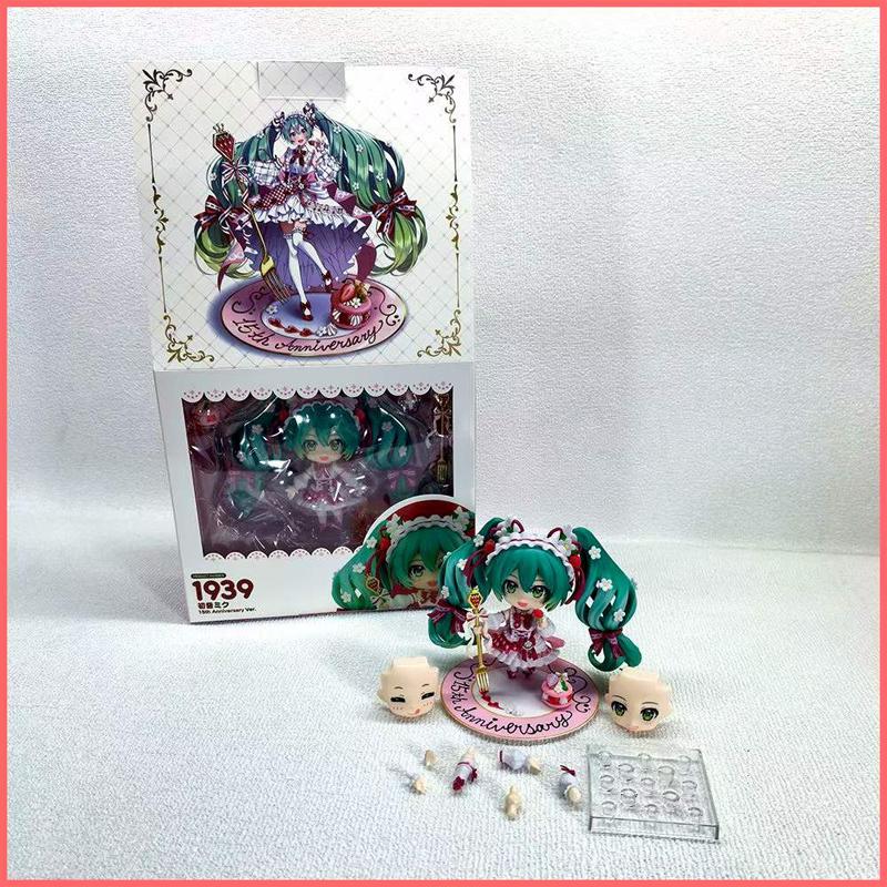 Anime Nendoroid Hatsune Miku Jordbærkake 15-årsjubileumsutgave #1939 Actionfigur Samlerobjekt Modell Leketøy Gave