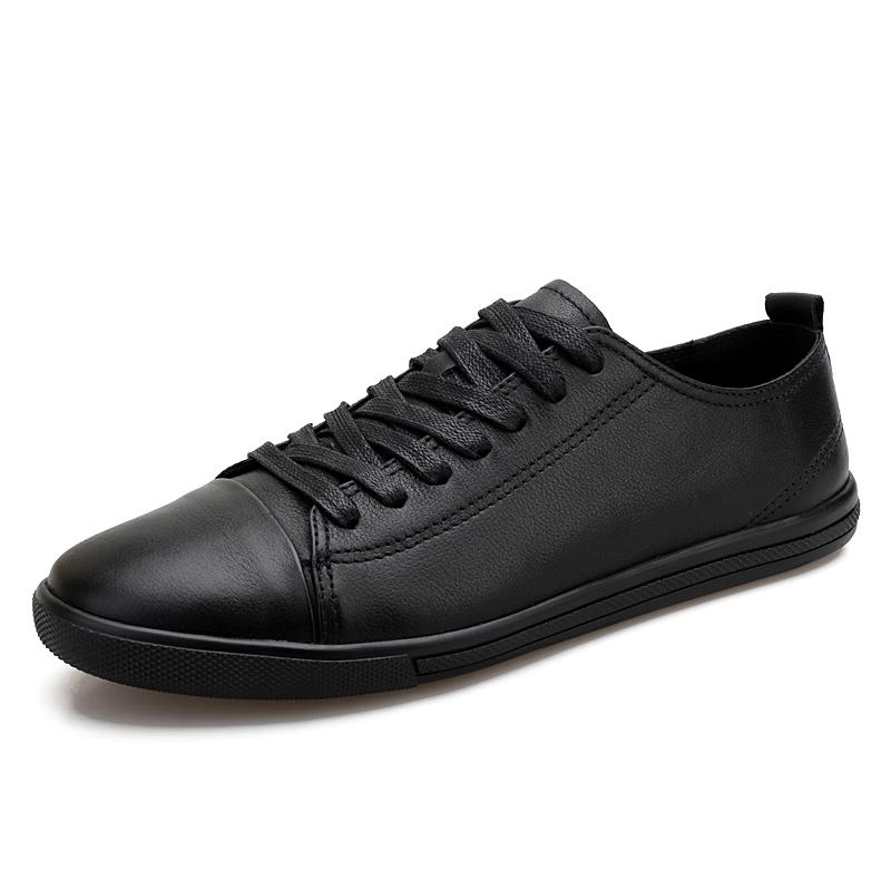 Bequeme Spaltlederschuhe Herrenmode Herren Freizeitschuhe Marke Mann Weiche Bequeme Ballerinas Herren Schnürschuhe Schwarz Weiß Sneaker