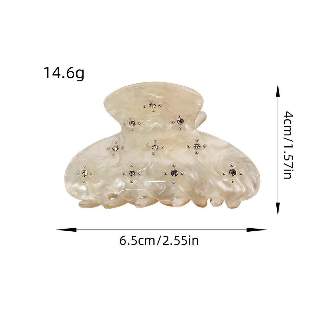 Bofeiya Diamond-Studded Acrylic Flower Hair Clip - Elegant, Luxurious, Simple Hair Accessory