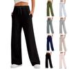 Damskie spodnie do fitnessu sportowego Casual luźne spodnie z wysokim stanem Spodnie do joggingu ze sznurkiem Damskie proste nogawki Spodnie z szeroką nogawką Spodnie na co dzień Spodnie do jogi