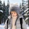 Keep warm Children Knitted Hat Cute Cat Ear Beanie Hat Cute Plush Warm Hat  Boy Girl