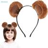 Plush Brown Bear Ears Headband Cute Furry Animal Cosplay Hair Hoop for Kids AdultCostume Party Photo Props Birthday Gift