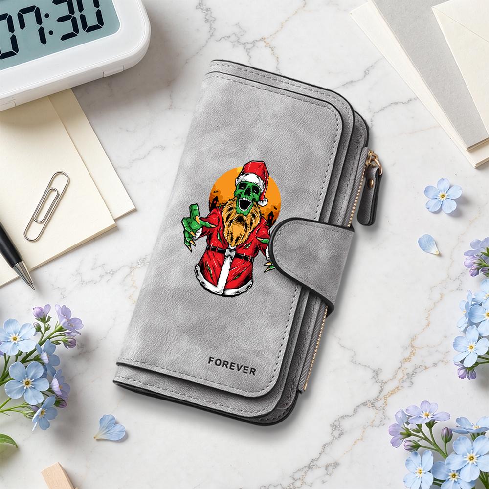 Zombie Santa Long Wallet for Daily Use