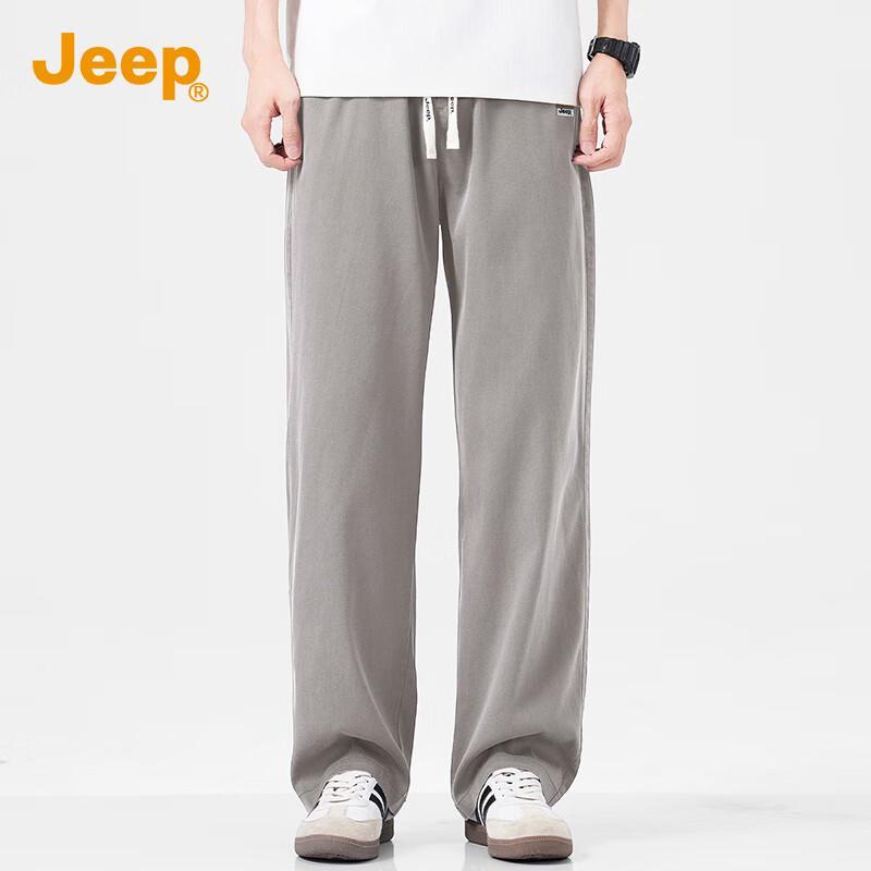 Jeep Men's Lyocell Tencel Straight-Leg Casual Pants