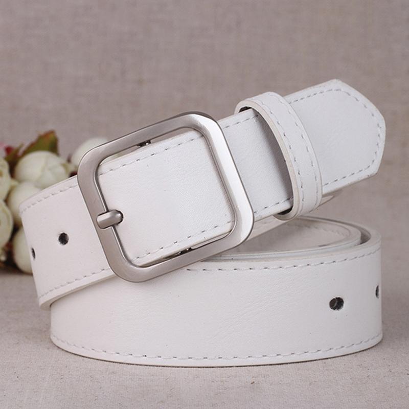 Pu Leather Belt For Women Square Pin Buckle Belts High Quality Ladies