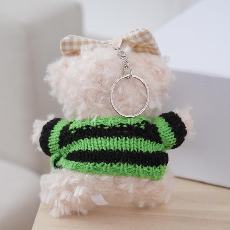 Soft And Cuddly Plush Christmas Bear Keychain Ideal For Holiday Gifting