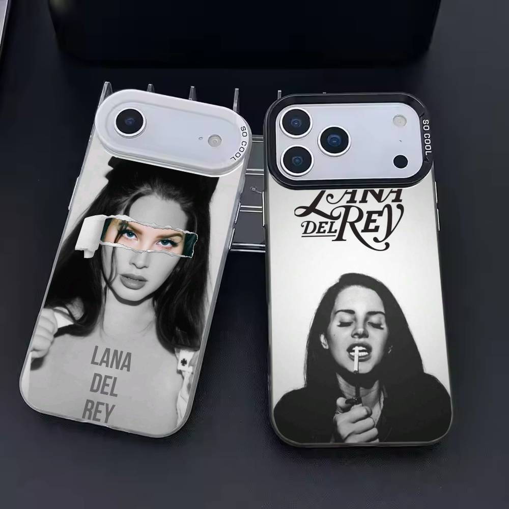 Lana Del R-Rey Phone Case For iPhone 17 16 15 14 13 12 11 Pro Max Plus Silver candy Matte Cover
