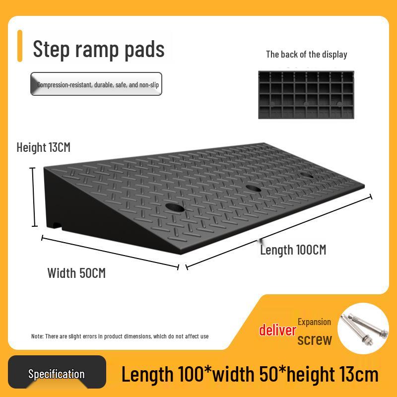 Tapis Rampe Anti-Glisse en Caoutchouc-Plastique pour Bordure de Ralentisseur de Vitesse pour Voitures