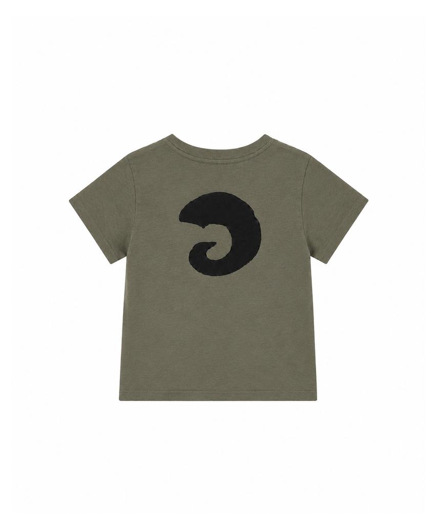 Tansanmageunesyum Horn Applique T-Shirt (Khaki)