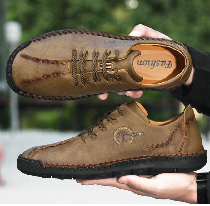 Leather Shoes Casual Sneakers Men Shoes Driving Comfortable Split Leather Shoes Men Loafers Moccasins Tooling Shoes