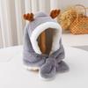 Yousheng Baby Muts Winter Warm Verdikt Pluche Gewei Design Winddicht Temperatuurvasthoudend Zacht Baby Buitenmuts met Sjaal Design