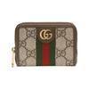 Ophidia Logo Stripe Web Zipper Wallet Unisex Wallet Brown Ebony 662294-2ZGFG-8745