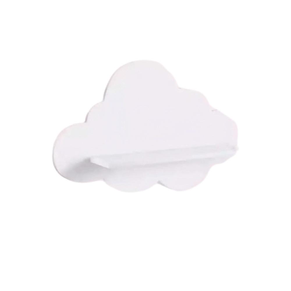 Modern Style Wooden Wall Storage Rack Durable Stable Cloud Shape Shelf Minimalist Wall Mounted Shelves Living Room
