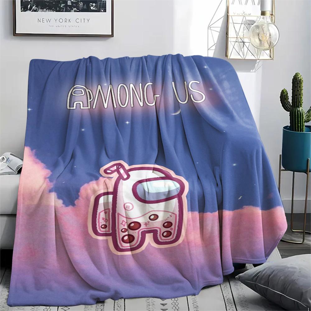 1 ST Among Us Patroon Flanellen Deken Geschikt Voor Alle Seizoenen voor Huisdecoratie Warmte en Comfort Cadeaus Vakantiecadeau