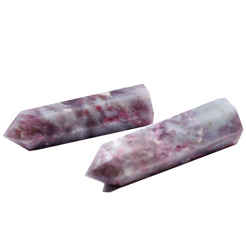 Beautifully Authentic Pink Tourmaline Tower Quartz Crystal Point Wand For Reiki Healing