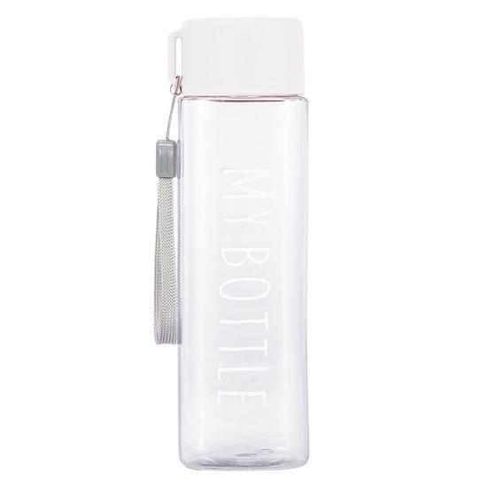 500ml Sports Bottle Large Capacity Fall Resistant Portable Square Water Mug with Handle for Camping