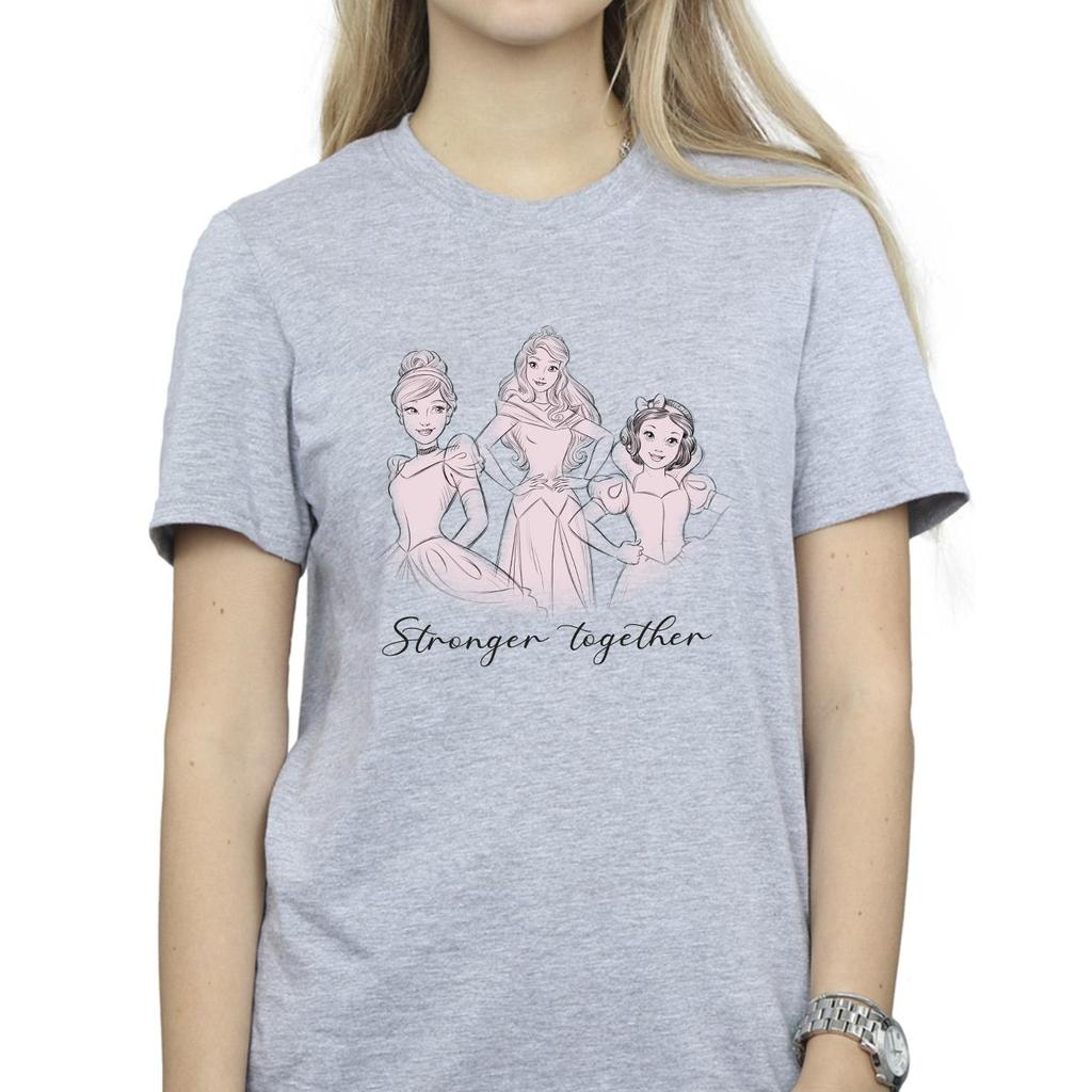 Disney Damskjorta i bomull, Prinsessor Starkare Tillsammans, Boyfriend-modell