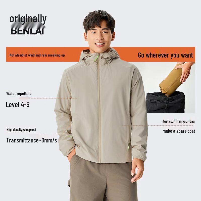 Veste à capuche hydrofuge pour homme BENLAI