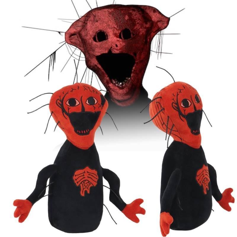Gruseliges Horror-Spiel Plüschtier Der Gekochte Dunkler Stil Stoffpuppe Rot Schwarz