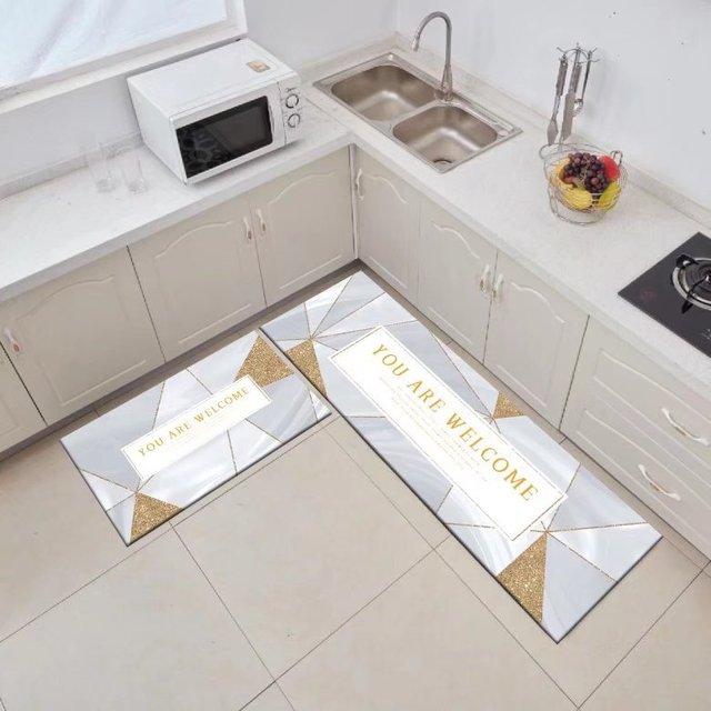 Washable Cooking Space Mat Non -Slip Carpet Bedroom Living Room Room Long Rug For Floor Household Balcony Laundry Space Entrance Doormat
