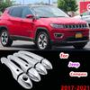 For JEEP Compass MP 552 2017~ Luxurious Chrome Door Handle Cover Trim Set for 4Door Never Rust Car Accessories Stickers