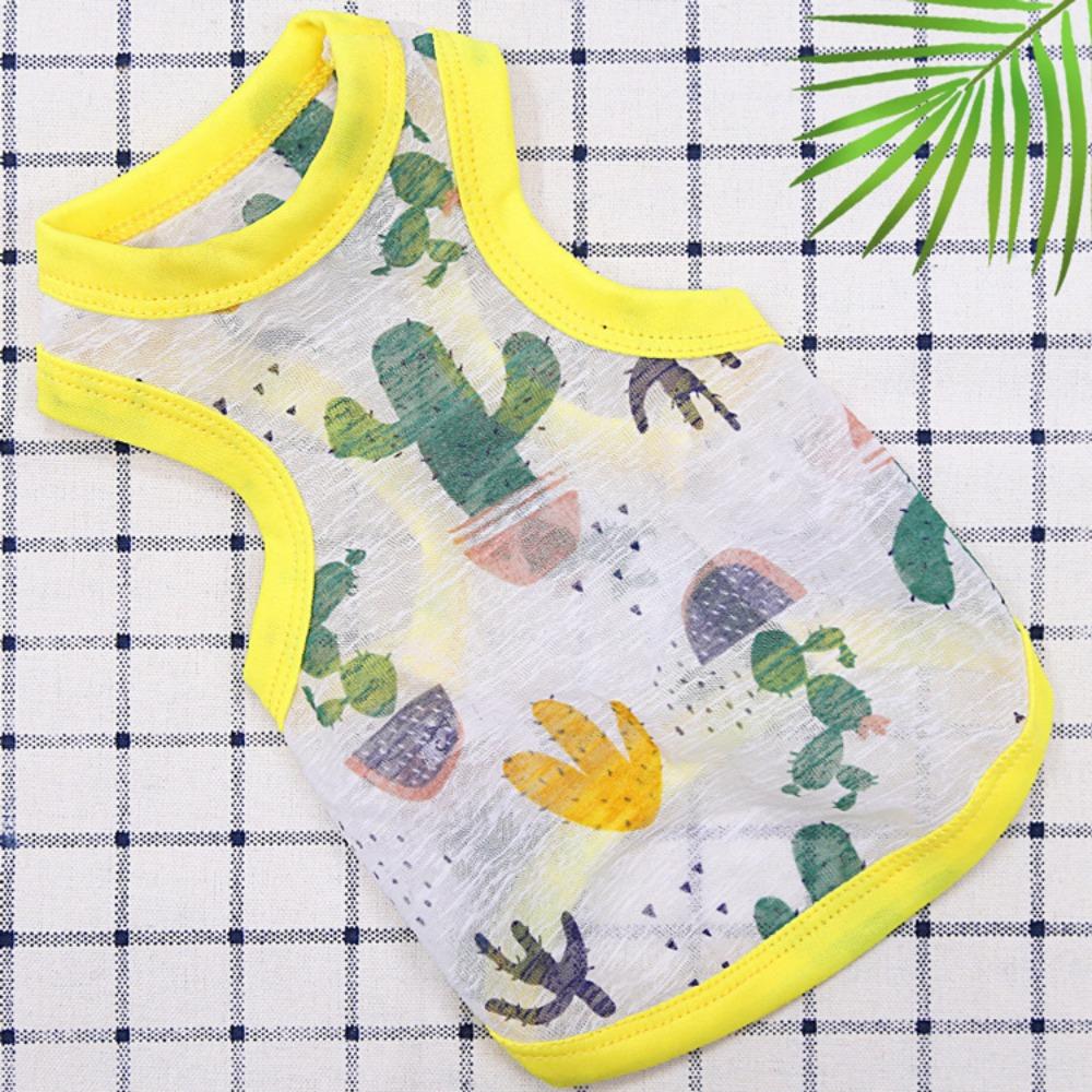 Pet small and medium-sized dog French fighting cat teddy bear dog clothes spring and summer sun protection cool vest supplies