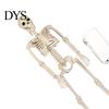 Secret Room Escape Props 36 Inches LED Light Up Halloween Skeleton, 3FT Life Size Full Body Scary Haunted House Decor Posable Plastic Human Bones with